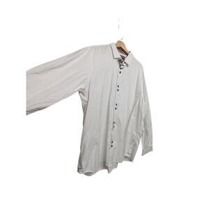 Banana Lemon Long Sleeve Button Up Shirt White Flip Cuff 100% Cotton Men's XXL